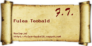Fulea Teobald névjegykártya